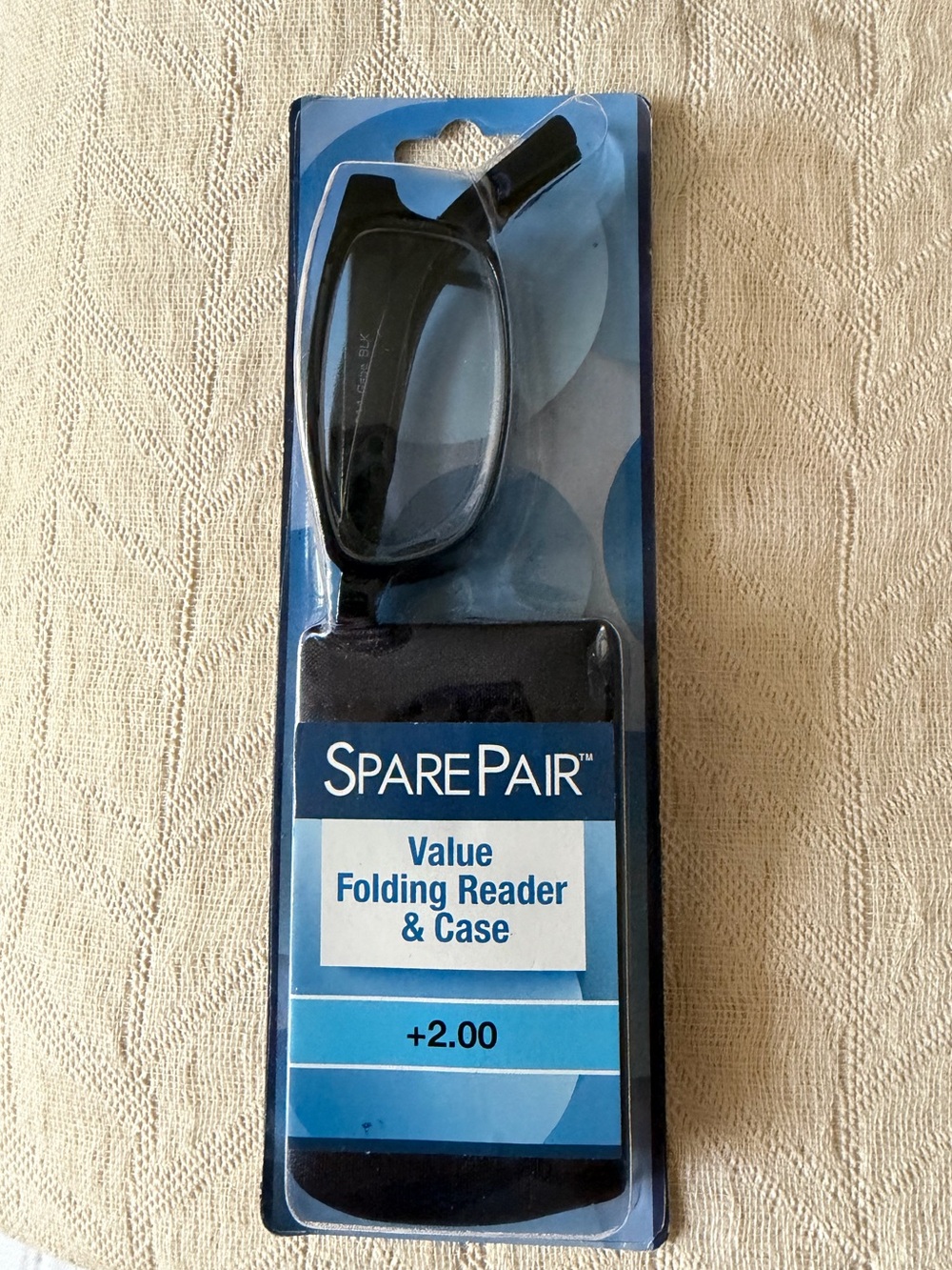 Black Value Folding Reader +2.00 with Case